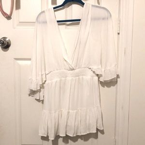 White ruffled dress